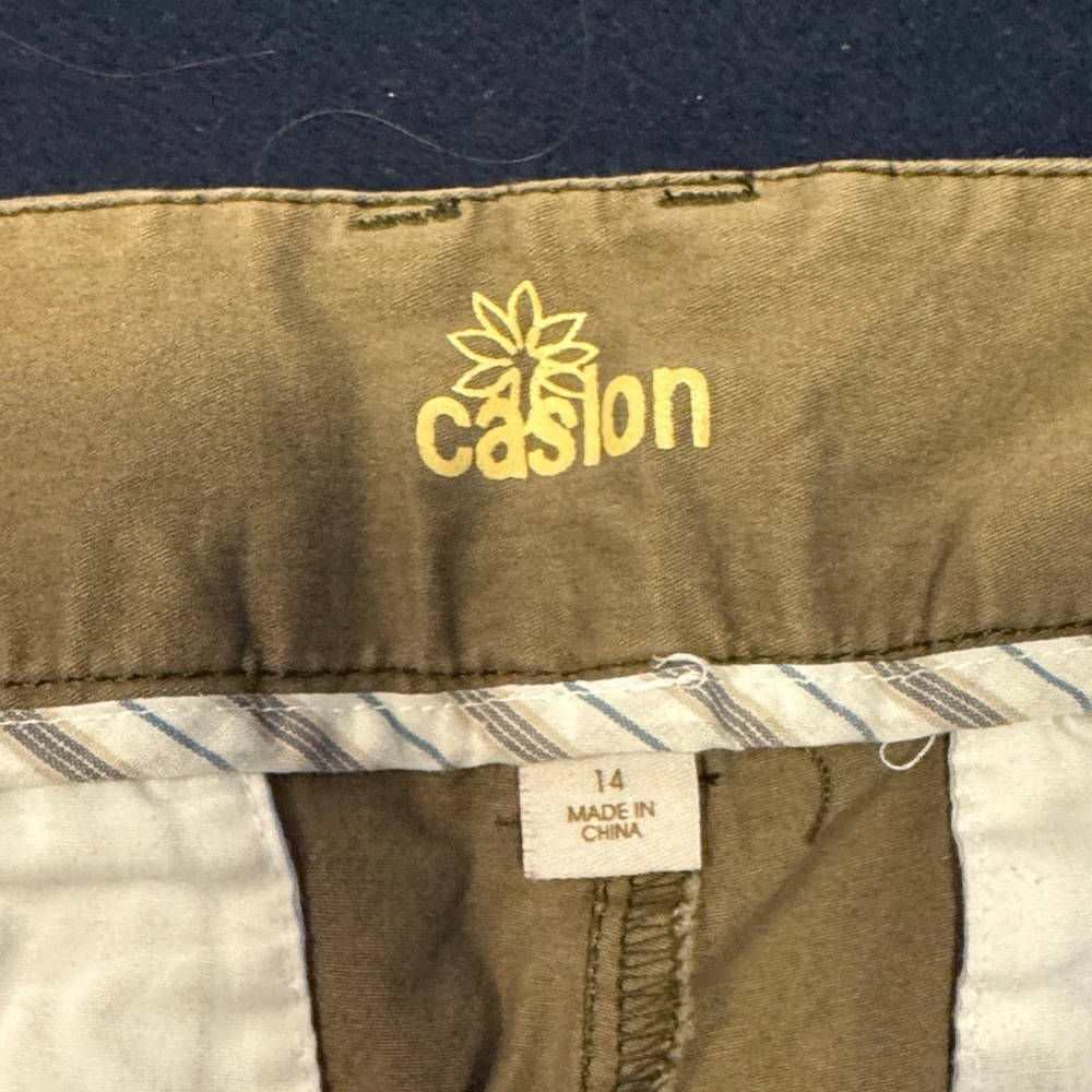 Caslon Women's Khaki Bermuda Shorts / DG70 - Picture 3 of 4